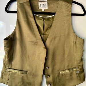 Scotch & Soda Khaki Buttoned Vest
